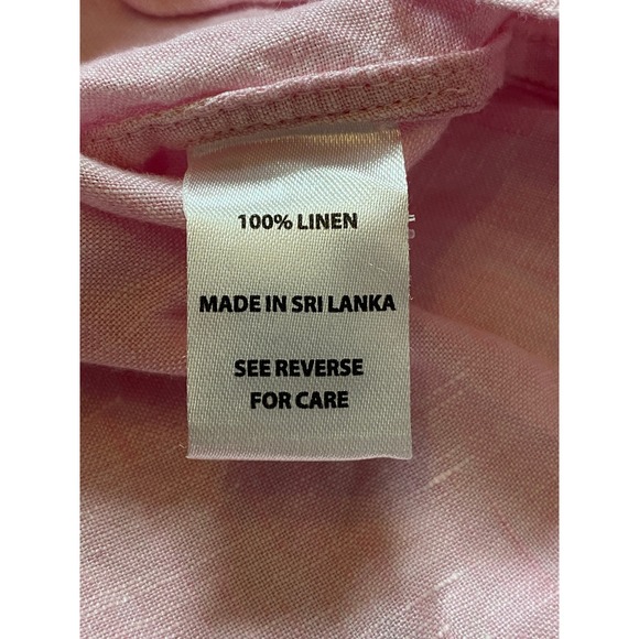 Spartina 449 Pink Linen Button Down Shirt Women's XL Long Sleeve Casual - Picture 5 of 5